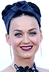 Perry at the ARIA Music Awards in November 2014 Katy Perry (15262665623).jpg