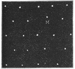 Figure 'M' (for Latin Mundus) from Johannes Kepler's 1617-1621 Epitome Astronomiae Copernicanae, showing the Earth as belonging to just one of any number of similar stars Kepler-Bruno.jpg