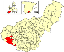 Situación de Alhama de Granada