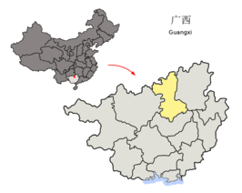 Kaart van Liuzhou