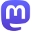 Logo aus blauem Rechteck mit abgerundeten Ecken, einem weißen M im Zentrum und einem angehängten stilisierten Rüssel