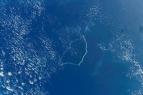 Vue satellite de l'atoll Aur.