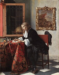 en:Man Writing a Letter, by گابریل متسو