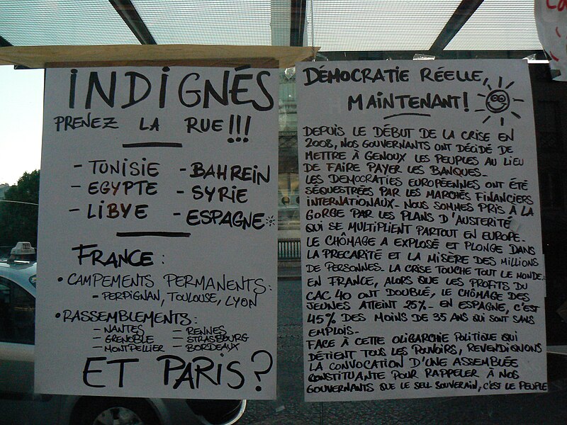 Fichier:Manifestations des indignés à Bastille 10.jpg