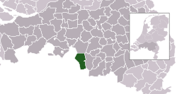 Highlighted position of Reusel-De Mierden in a municipal map of North Brabant