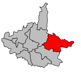 Cantone di Châtillon-en-Diois – Mappa