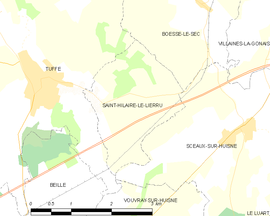 Mapa obce Saint-Hilaire-le-Lierru