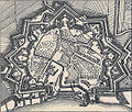 Map of Tönning at the time of the Great Northern War (1700-1720).