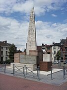 Mémorial érigé sur la Grand'Place de Marcinelle en 1960.