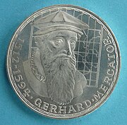 Аверс монеты 375 лет со дня смерти Герарда Меркатора
