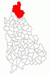 Location in Dâmbovița County