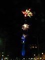 Fuegos artificiales en la celebración de Año Nuevo.