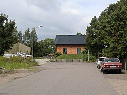 Den numera nedlagda järnvägsstationen i Nordanå.