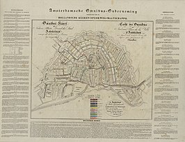 Omnibuskaart Amsterdam 1839