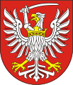 „Spolszczona” wersja orła Prus Królewskich w herbie powiatu toruńskiego