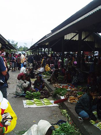 Pasar di Wamena, Papua 