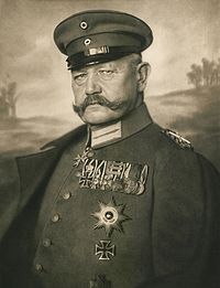 Field Marshal Hindenburg in 1914 Paul von Hindenburg (1914) von Nicola Perscheid (cropped).jpg