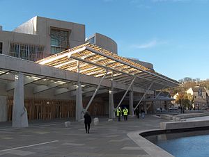 Scottish Parliament frontal view