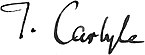 Thomas Carlyle, podpis