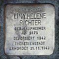 Stolperstein in Ludwigsburg für Lina Helene Richter (7. November 2013)