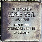 Stolperstein für Sophie Weyl