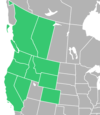 Symphyotrichum campestre distribution map: Canada — Alberta and British Columbia; US — California, Colorado, Idaho, Montana, Nevada, Oregon, Washington, and Wyoming