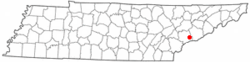 Location of Townsend, Tennessee