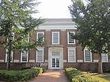 Monroe Hall at the University of Virginia; Monroe once owned the land on which the university sits.