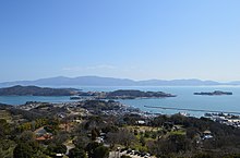 牛窓オリーブ園から望む牛窓湾（岡山県瀬戸内市牛窓町）