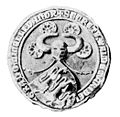 Valdemar 4. Atterdags segl fra hans tid som kronprins (konge 1340-1375), 1340'erne.