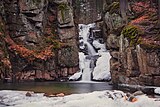 Podgórna Falls in winter
