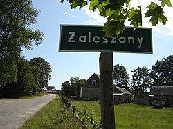 Village entrance sign