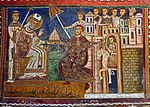 Constantine presenting his diadem to Saint Sylvester; 1246; fresco; width: 1.7 m; Santi Quattro Coronati (Rome)[74]