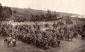 Mametz, le 18e régiment de lanciers britannique en 1916.