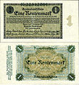 1 Rentenmarka z 1923