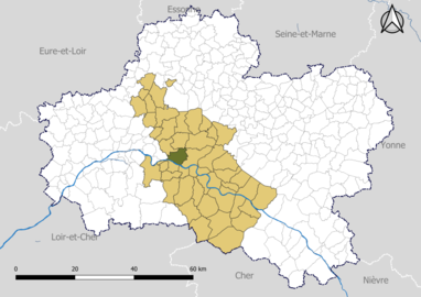 Saint-Denis-de-l'Hôtel dans le Pôle d'équilibre territorial et rural (PETR) Forêt d'Orléans-Loire-Sologne en 2020.