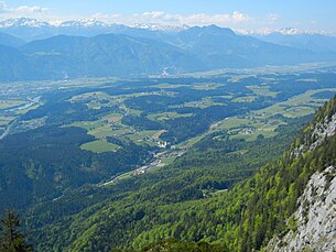 Ansicht des Gemeindegebietes von Angerberg und Mariastein