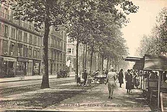 Contre-allée vers 1930.