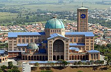 The Basilica of the National Shrine of Our Lady of Aparecida is the second largest in the world, after only of the Basilica of Saint Peter in Vatican City. Basilica of the National Shrine of Our Lady of Aparecida, 2007.jpg