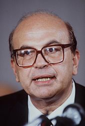 Bettino Craxi, first Socialist Prime Minister from 1983 to 1987 Bettino Craxi-1.jpg