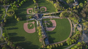 Baseballstadion Rheinaue (Luftbild vom April 2013)