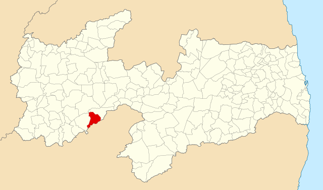 Localização de Água Branca na Paraíba