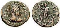Pèça de moneda de Kujula Kadphises