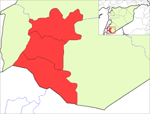Map of the districts of Daraa governorate in S...
