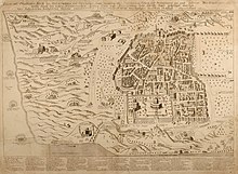 Carte détaillée de Jérusalem datant du dix-huitième siècle