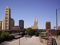 Skyline of downtown Akron