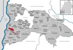 Läget för Eschbach, Breisgau i Landkreis Breisgau-Hochschwarzwald