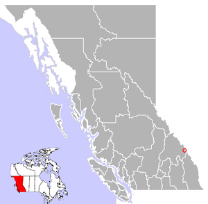Location of Field, British Columbia