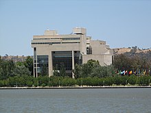 High Court building, view from Lake Burley Griffin High Court of Australia from lake (85856224).jpg