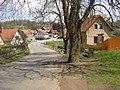 Thoroughfare in Hrusice, the village connected with work of illustrator and writer Josef Lada